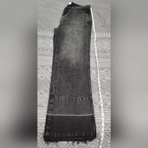 Current/Elliott High Waisted Wide Leg Released Hem Jeans Size 28 - Picture 2 of 9